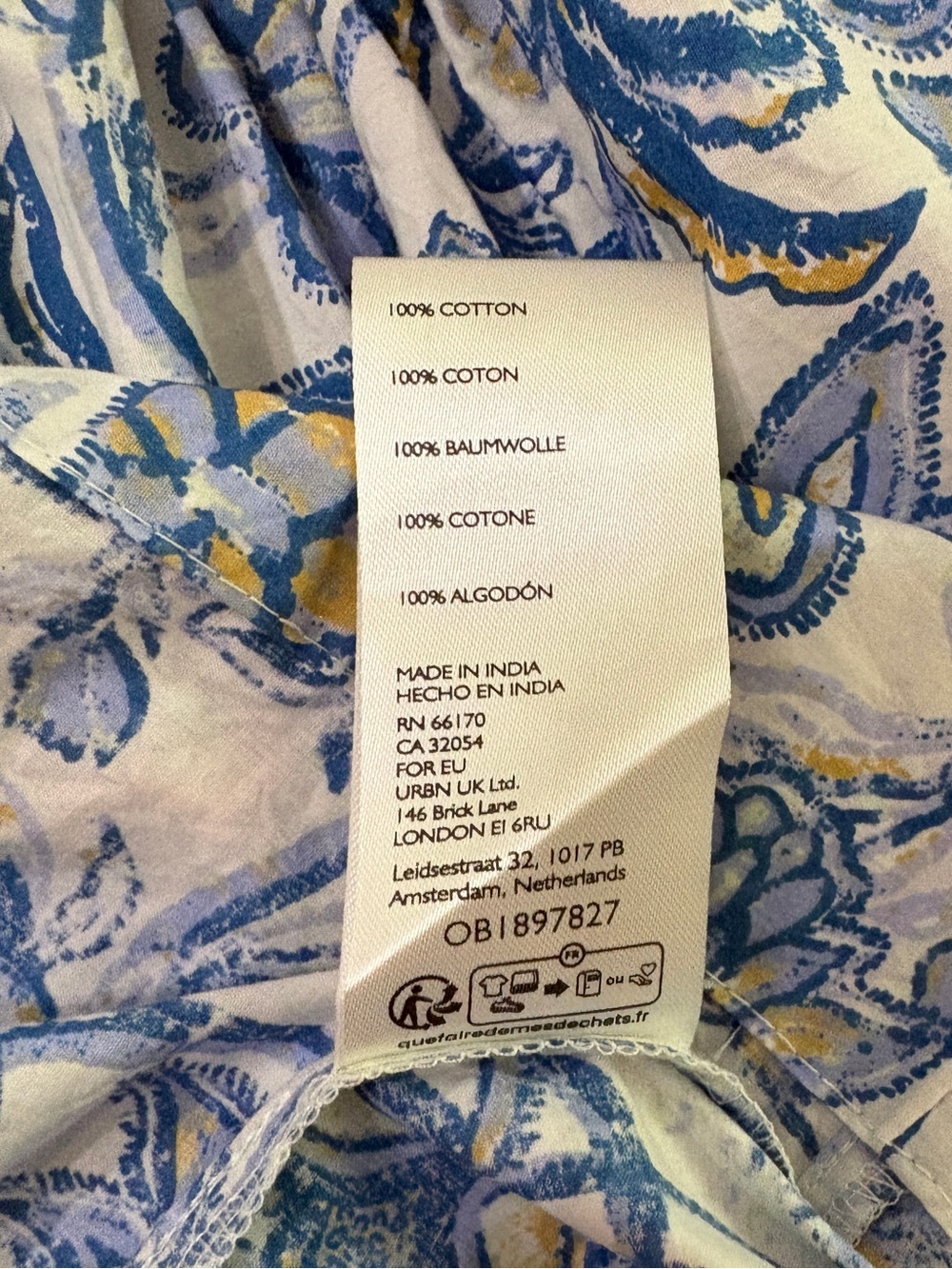 free people Bluebell White Floral Patchwork Cotton Poplin Smocked Maxi Dress S - Picture 7 of 11